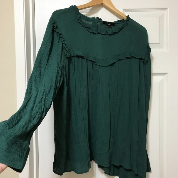 Ellos Soft Earthy Green Blouse 18 - Picture 3 of 4